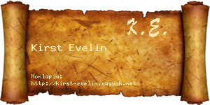 Kirst Evelin névjegykártya